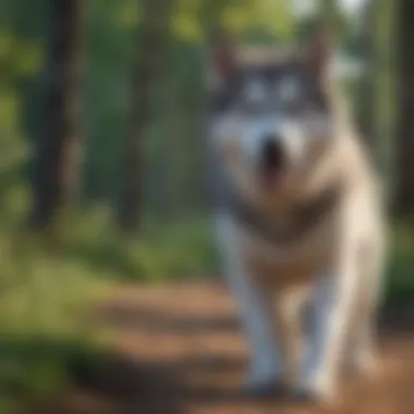 Siberian Husky enjoying outdoor training exercise