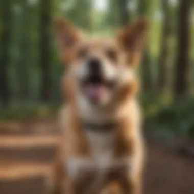 A happy dog playing outside after effective treatment