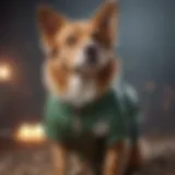 Calming dog jacket on a relaxed dog
