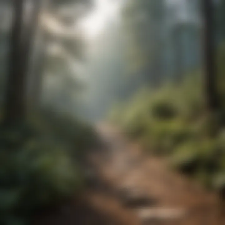 Panoramic view of a high-altitude trail in Pisgah National Forest