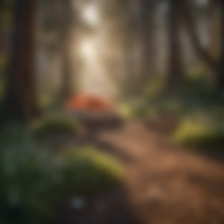 A serene campsite nestled among diverse flora in Golden Gate National Recreation Area
