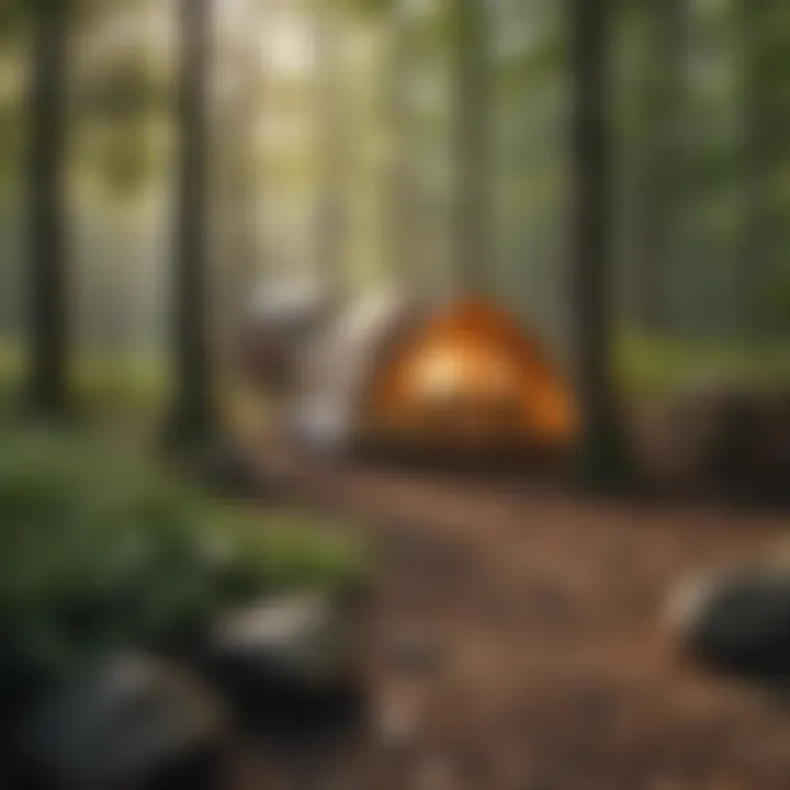 An overview of ecological features and wildlife at a Pennsylvania camping site.