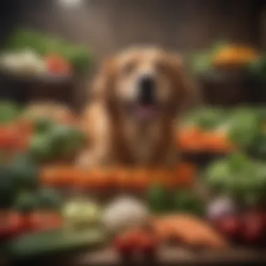 Nutritional Benefits of Vegetables for Dogs An infographic displaying the nutritional benefits of various vegetables for dogs.