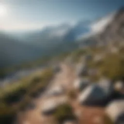 Scenic view of the White Mountains during a clear day hike.