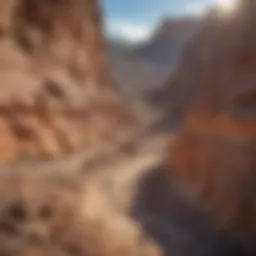 An expansive view of Utah's dinosaur dig site showcasing geological layers