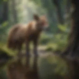A serene environment showcasing diverse animals in their natural habitats.