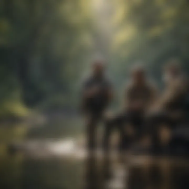 A group of anglers discussing conservation efforts