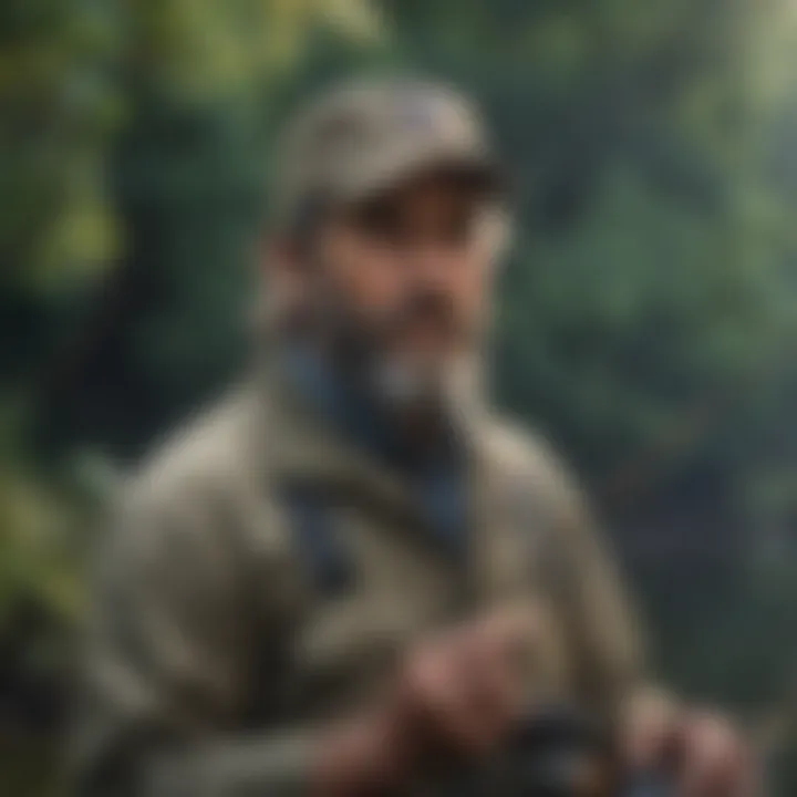 A fisherman sharing insights during a podcast interview