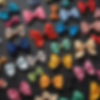 Assortment of Canine Hair Bows An assortment of hair bows in various designs and colors, perfect for canine fashion.