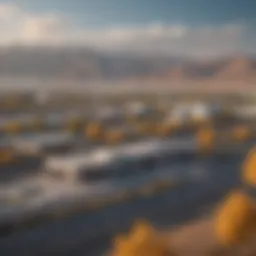 A panoramic view of Salt Lake City highlighting air quality monitoring stations.