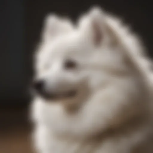Elegant Japanese Spitz showcasing its fluffy coat