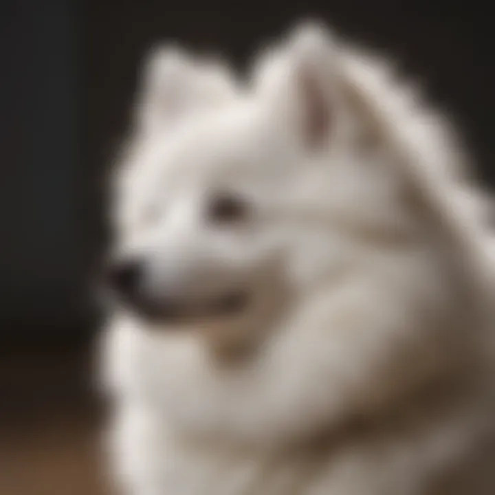 Elegant Japanese Spitz showcasing its fluffy coat