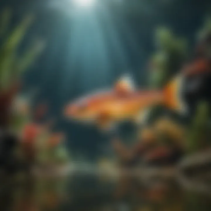 An underwater view showcasing a healthy aquatic ecosystem with various fish species.