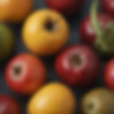 A close-up of the fruit of a native species, revealing its texture and color, emphasizing its uniqueness.