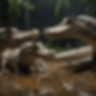 Newborn Crocodiles Interacting with Their Environment Newborn crocodiles interacting with their environment