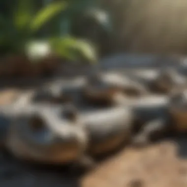 Newborn Crocodiles Basking in Sunlight Newborn crocodiles basking in sunlight