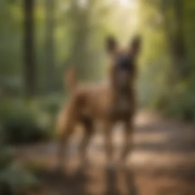 Cultural Interactions with North Carolina Dog Breeds A scenic image showing the cultural setting of North Carolina with dogs playing.