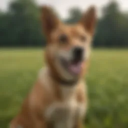 A vibrant portrait of the North Carolina Dog Breeds in a lush green field.