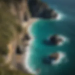 Stunning coastline of Tasman National Park featuring rugged cliffs and turquoise waters