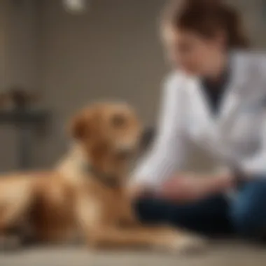 A veterinarian discussing treatment options with a pet owner.