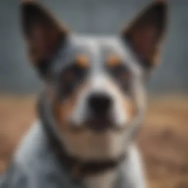 The Alertness of the Australian Cattle Dog A close-up of an Australian Cattle Dog showcasing its distinctive coat and alert expression