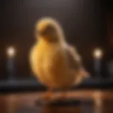 A beautifully designed chick lamp emitting a warm glow.