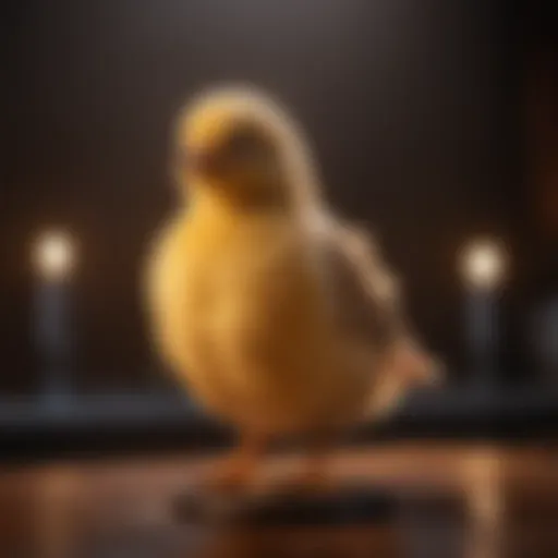 A beautifully designed chick lamp emitting a warm glow.