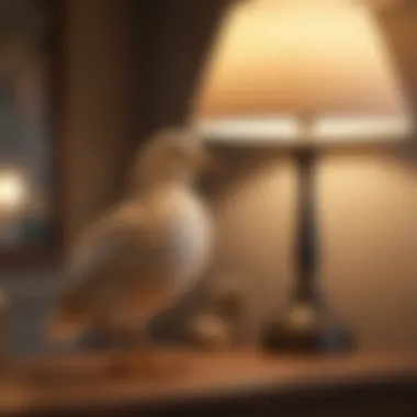 Chick Lamp in Home Decor Chick lamp placed in an elegant home decor setting.