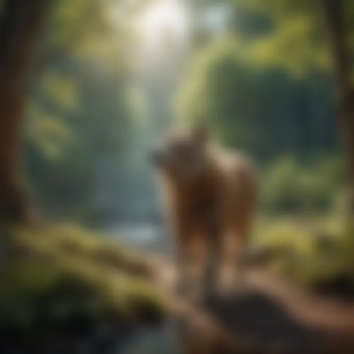 A serene landscape representing the connection between humans and nature