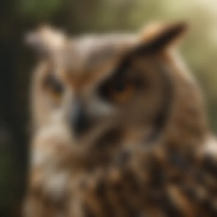 A close-up of an owl symbolizing wisdom and intuition