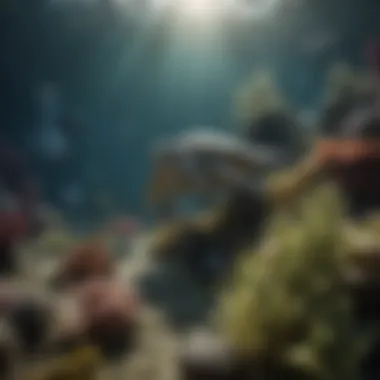 An underwater scene illustrating the balance of marine biodiversity.