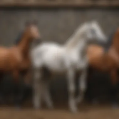 Cultural Significance of Horses in Ancient Art An intricate mural depicting horses in ancient cultural rituals, illustrating their significance.