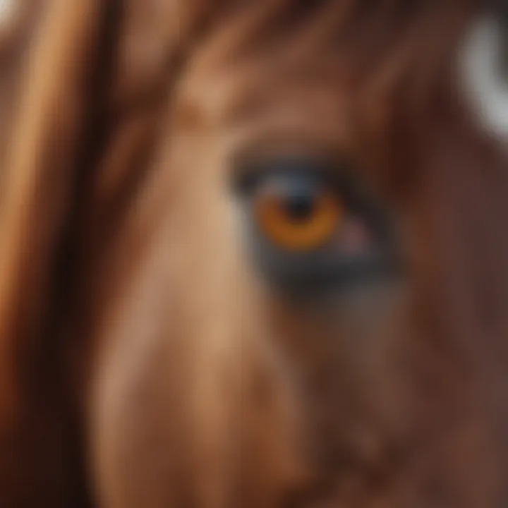 A close-up photograph revealing the detailed features of a horse's eye, symbolizing connection.