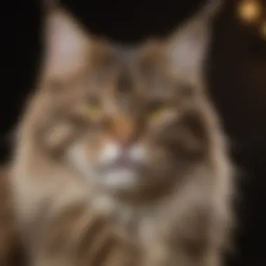 Maine Coon: The Gentle Giant Maine Coon exhibiting its large size and friendly temperament