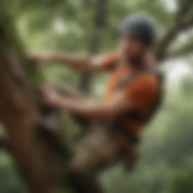 Fisher climbing a tree, demonstrating its agility