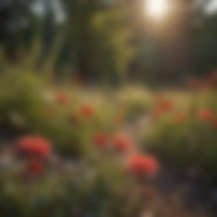 A vibrant display of native wildflowers at the University of Alabama.