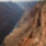 Striking layers of rock showcasing the geological history of the Grand Canyon