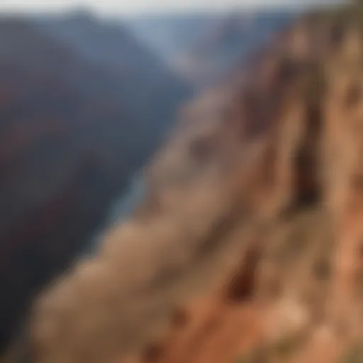 Striking layers of rock showcasing the geological history of the Grand Canyon