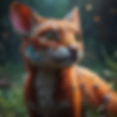 Fantastical Creature from Animation A fantastical creature brought to life through animation, showcasing vibrant colors and imaginative design.
