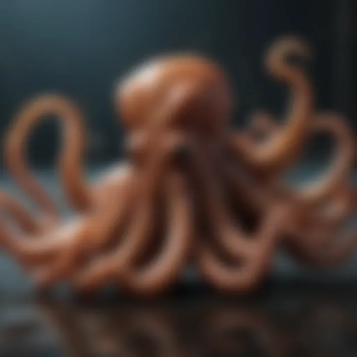 An octopus using tools, highlighting its advanced cognitive abilities