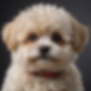 The Fluffy Elegance of a Maltipoo Close-up of a Maltipoo showcasing its fluffy coat