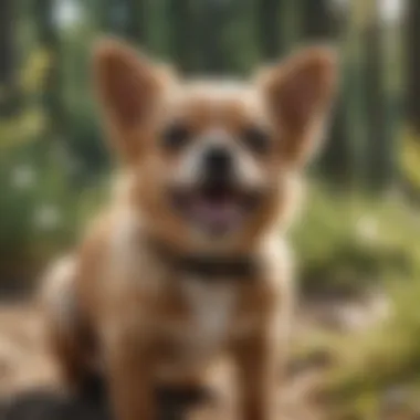Joyful Adventures of Small Dogs Happy small dog enjoying a day outdoors