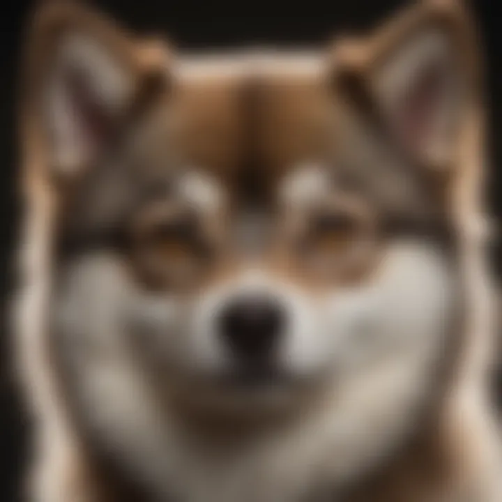 A stunning pomsky showcasing its fluffy coat and captivating eyes