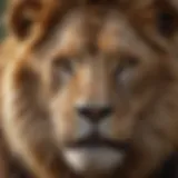 A majestic lion symbolizing strength and nobility in literature
