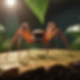 A close-up of a colorful spider resting on a leaf