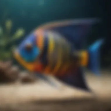 Brilliant Angelfish Displaying Vibrant Colors Stunning Angelfish Showcasing Its Colors