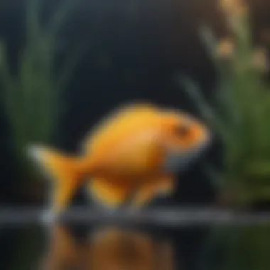 Elegant Tang Fish in Aquatic Environment Majestic Tang Fish Swimming Gracefully
