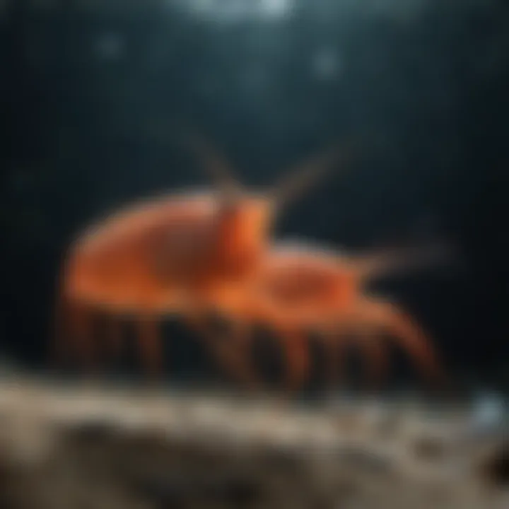 Close-up of shrimp showcasing their unique features
