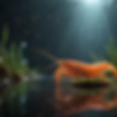 Ecosystem Dynamics with Shrimp Underwater ecosystem highlighting shrimp's role