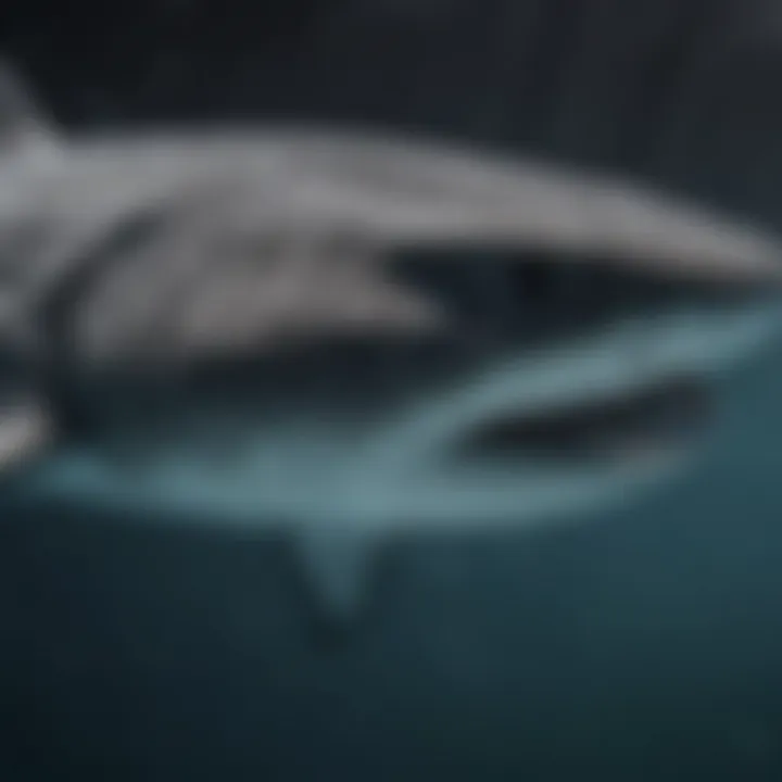 A researcher documenting whale sharks for conservation efforts